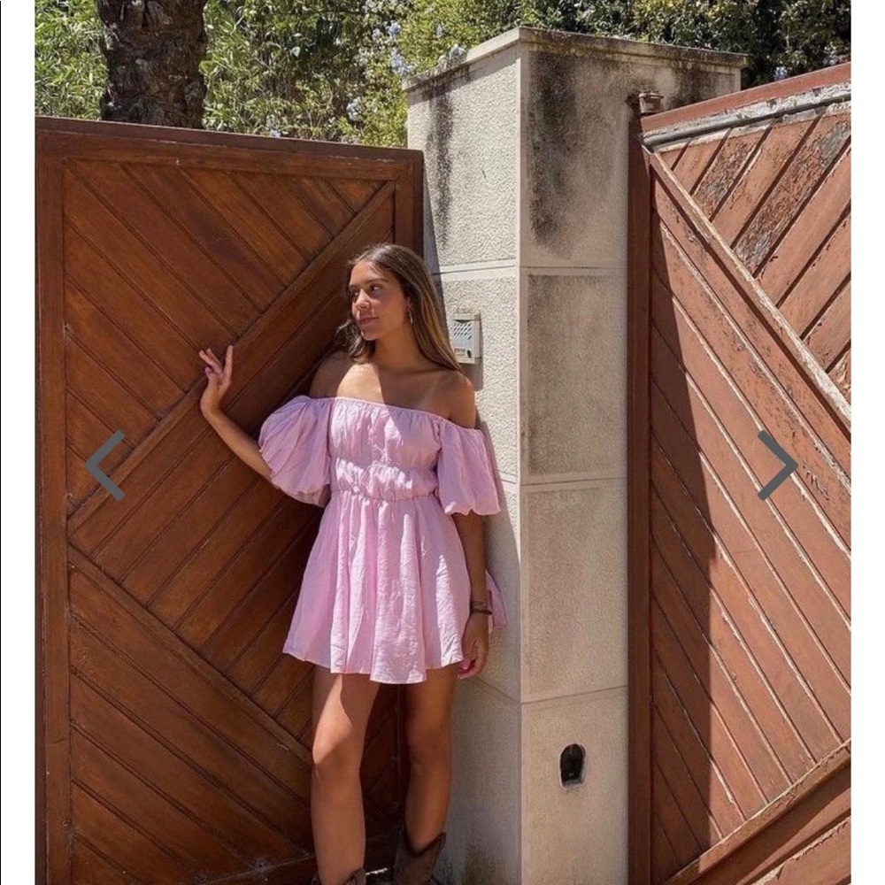 PINK VERGE GIRL PARIS IS CALLING MINI DRESS